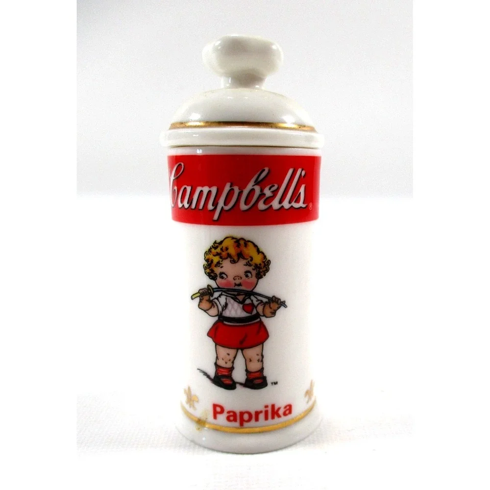 VTG 1995 Campbell's Soup Ceramic Paprika Spice Jar, 4